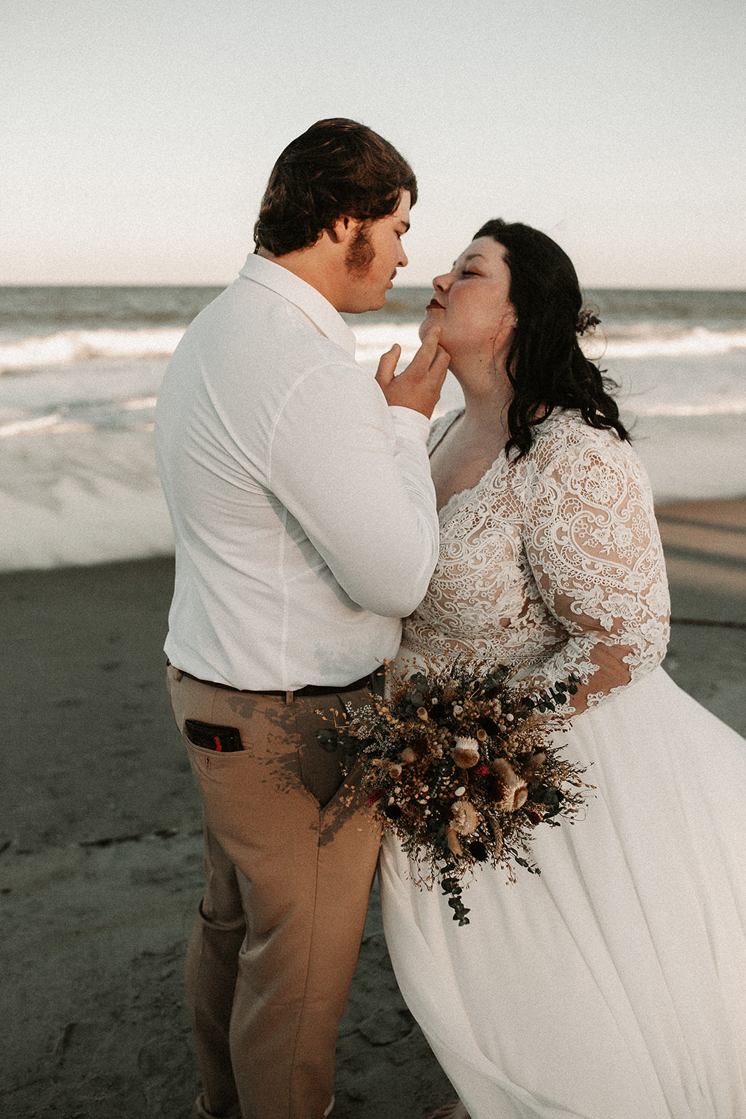 Bride and Groom on the beach